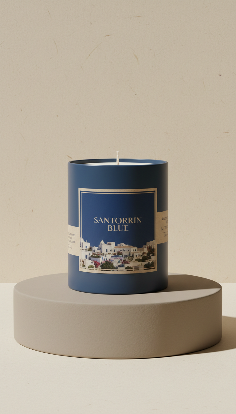 Santorini Blue Ocean Candle